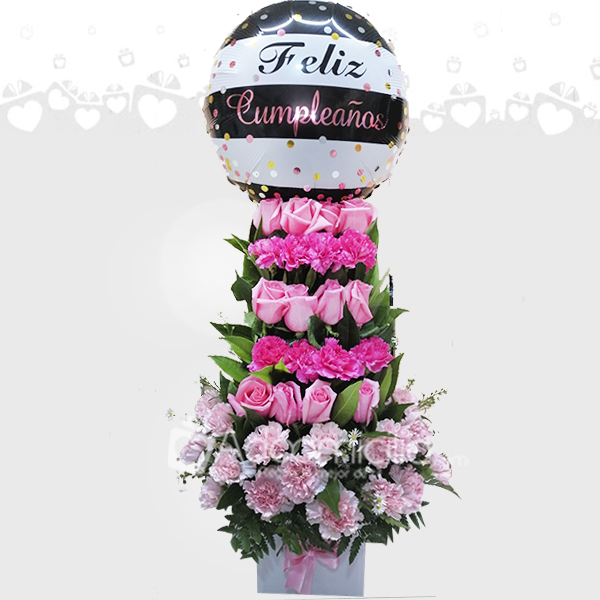 Arreglo Floral  de cumpleaños para mujer en Cali