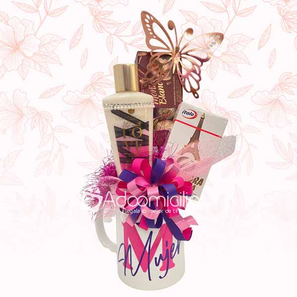 Mug Día de la Mujer con Crema y Chocolates Regalos Dia de la Mujer a Domicilio en Bogotá