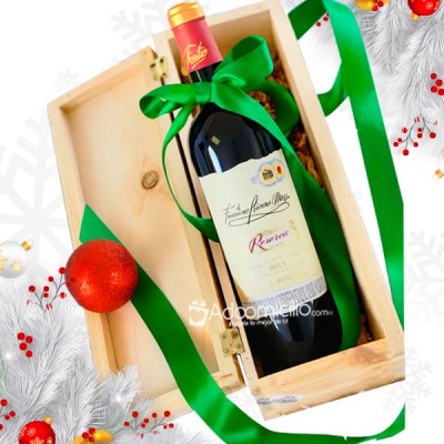 Vino En Vinera De Madera Para Navidad A Domicilio En Bogotá Pedido Con Un Día De Anticipación 