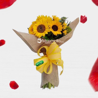 Bouquet De Girasoles Para San Valentín A Domicilio En Medellín 