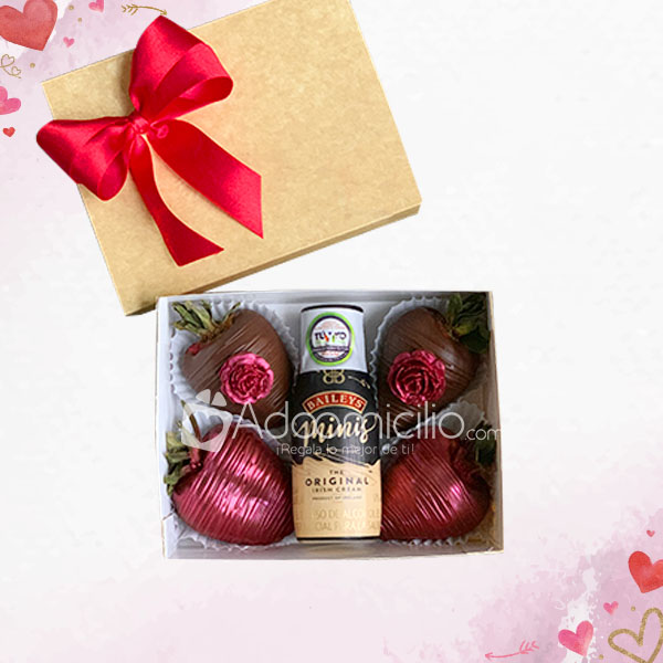 Mini Baileys Y Fresas Con Chocolate Regalos De Amor Y Amistad A Domicilio En Armenia Pedido Con Un Dia De Anticipado